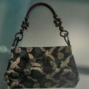 Shoulder Bag Chinese Style Bag Crane Monograms Bag Asian Art Bag New